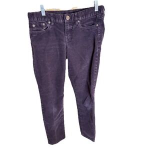 J Crew Corduroy Pants Women's Size 28 Dark purple‎ 30x26